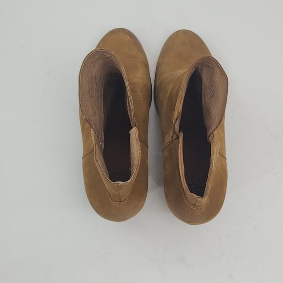 Vince Camuto Ankle Boots Brown Suede Women's 10 High 3.5" Wooden Heel Bootie - Picture 14 of 16